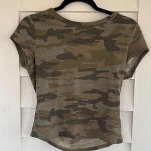 Rue21 Women's Camo Short Sleeve Tee in Olive and Taupe